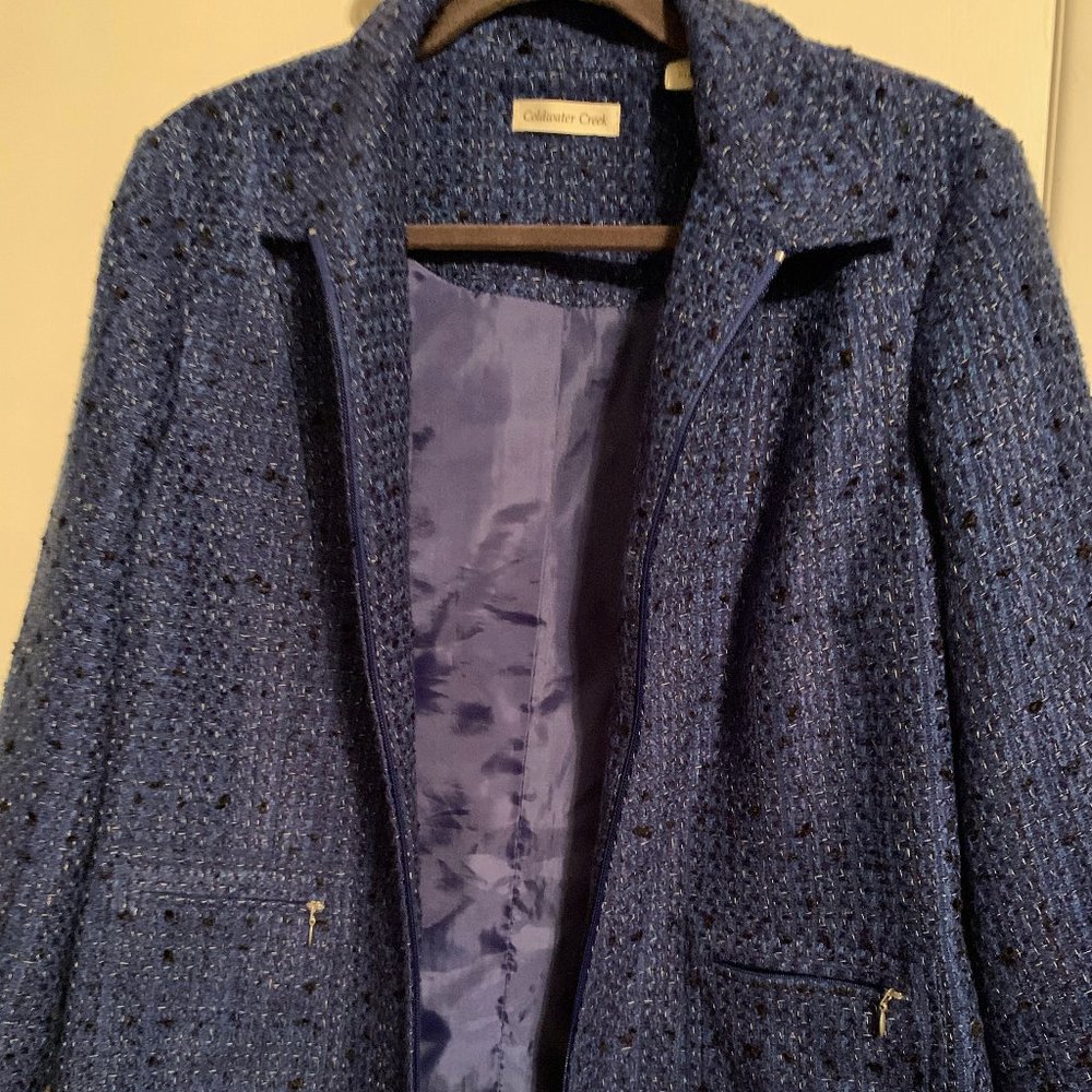 COLDWATER CREEK TWEED LINED BLAZER
